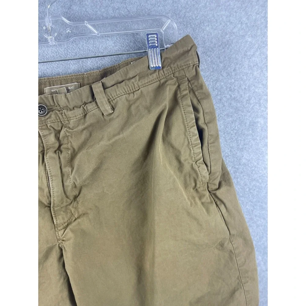Banana Republic Chino Shorts Men's 36 Khaki Brown Relaxed Fit Military‎ Utility